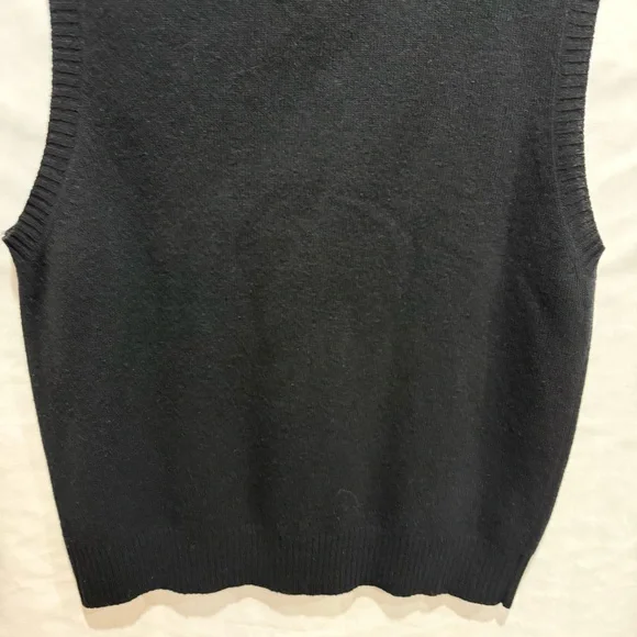 Club Room Wool Sweater Vest L Lambswool Knit Preppy Academia Minimalist Layer - Picture 12 of 12